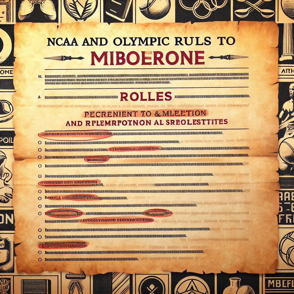 Ncaa and olympic rules on mibolerone