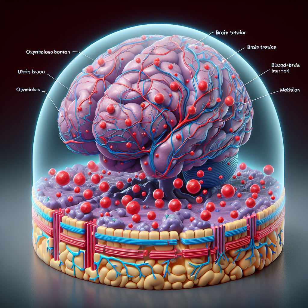 Blood-brain barrier penetration of oxymetholone compresse
